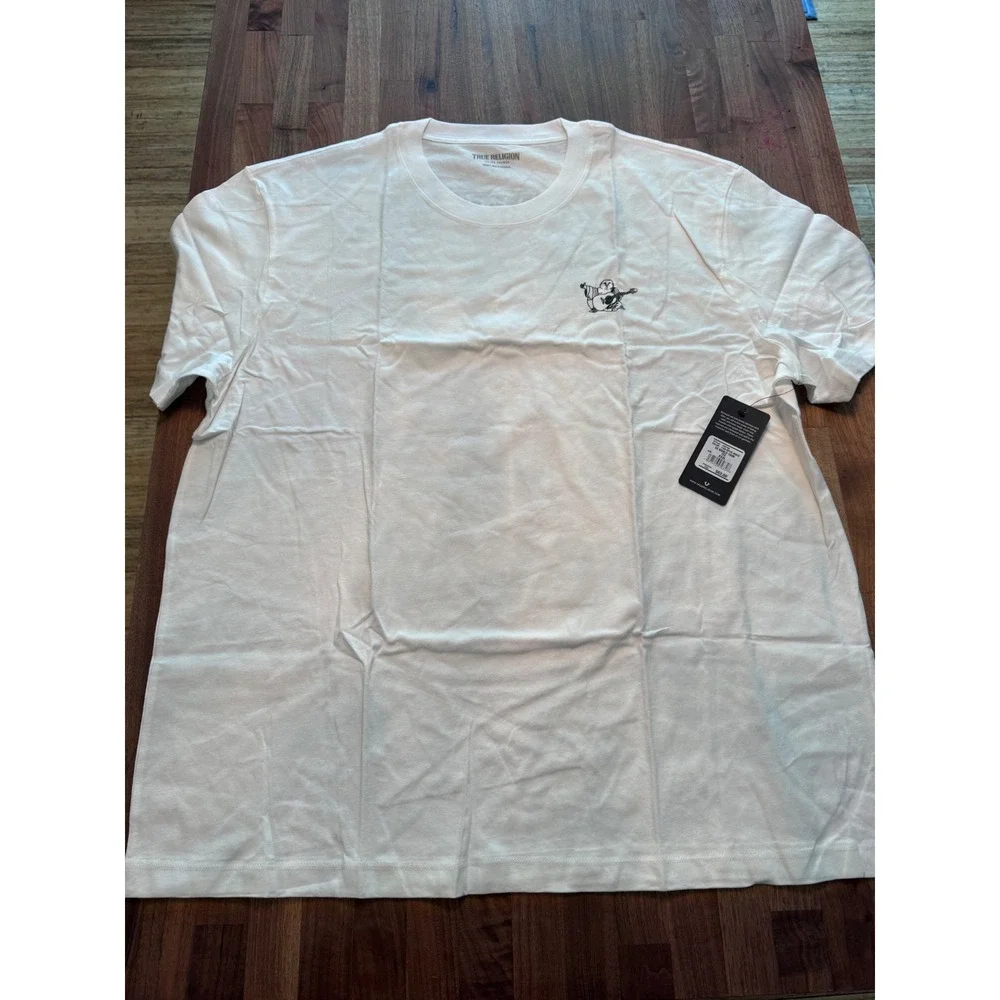 True Religion Mens SS World Tour Tee Optic White 109795 XXXL NWT